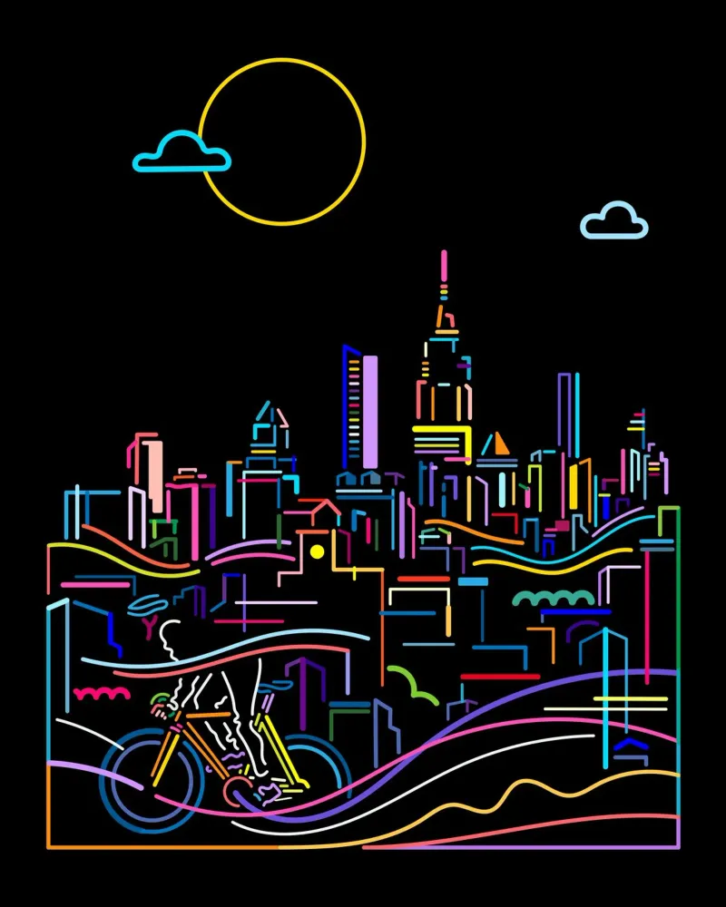 Inner city acrylic glass by The Cyclist