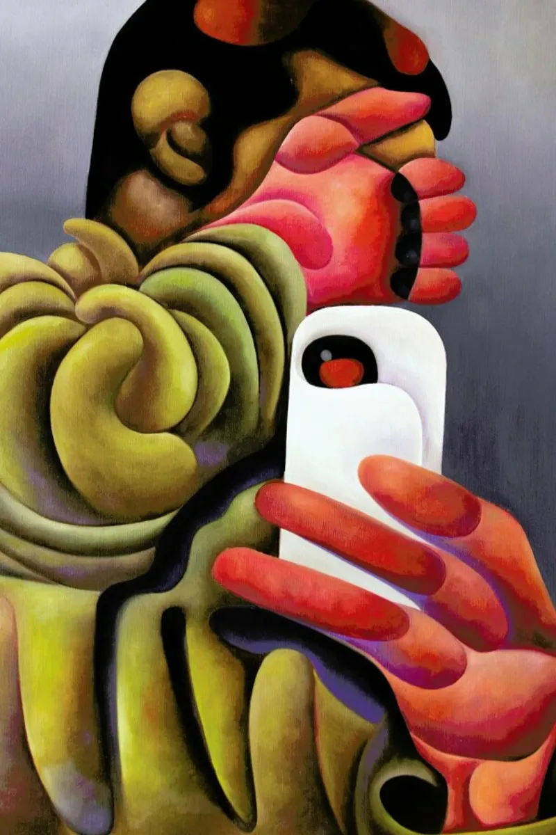 Paparazzied Selfie poster con telaio in plastica da Antony Squizzato