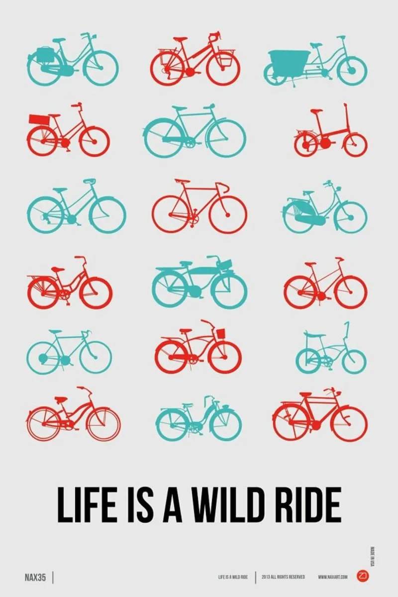 Life is a Wild Ride Poster 2 poster con telaio in alluminio da Naxart