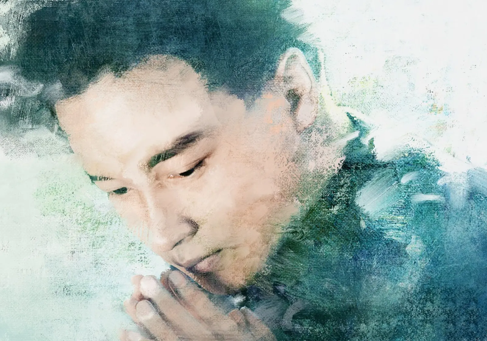 Leslie Cheung Leslie Cheung - Bellezza tragica poster con telaio in alluminio da Artascy Art