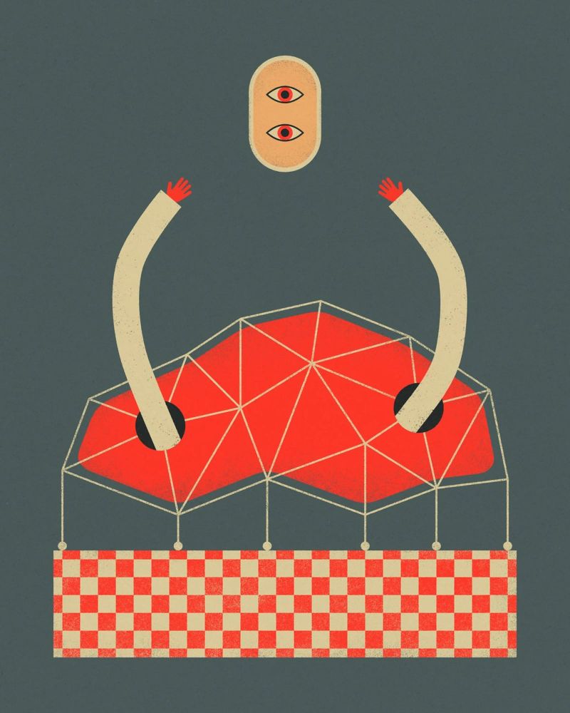 Schwimmender Kopf Poster von Jazzberry Blue
