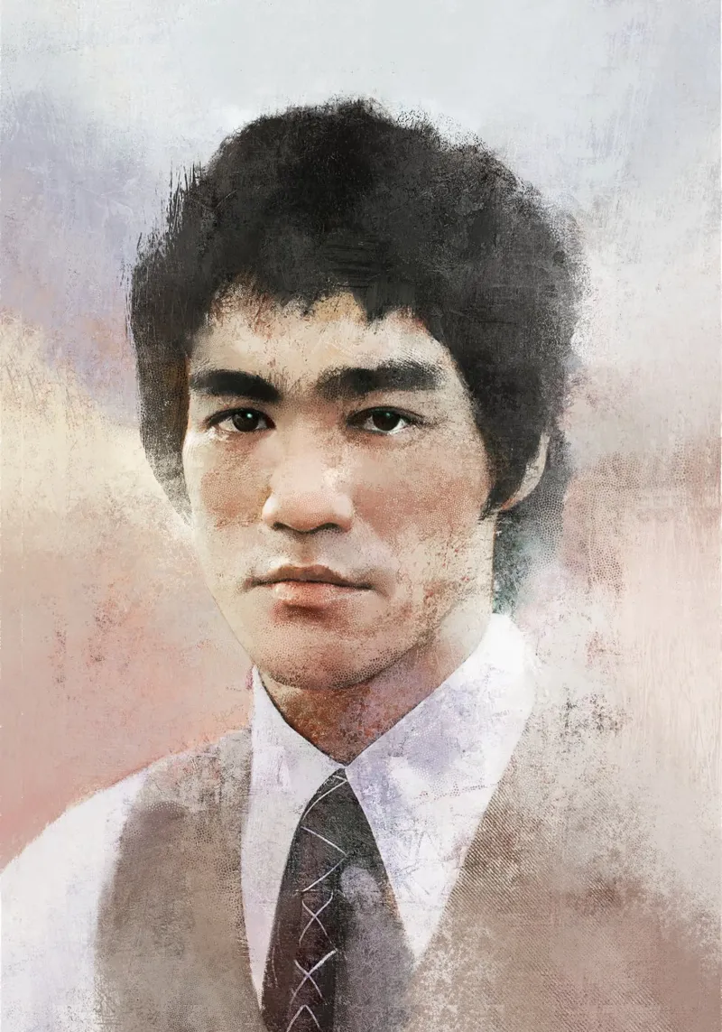 Bruce Lee 李小龍 - Guerriero dello spirito poster da Artascy Art