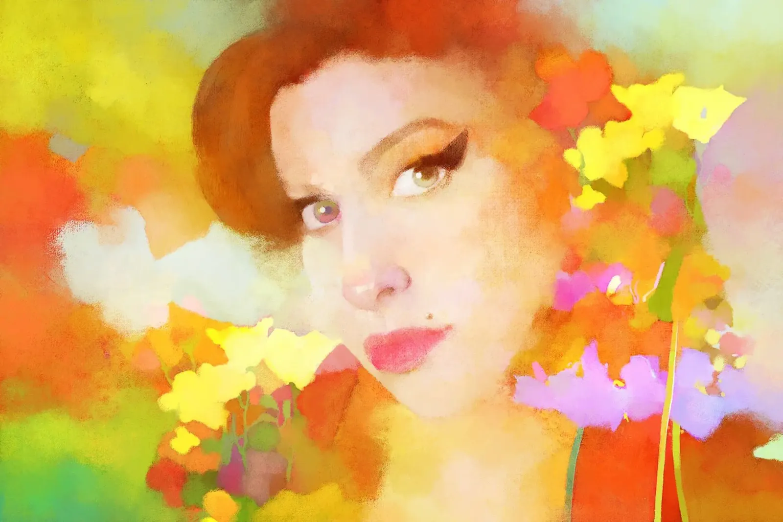 Amy Winehouse - Un'anima tormentata pellicola backlit da Artascy Art