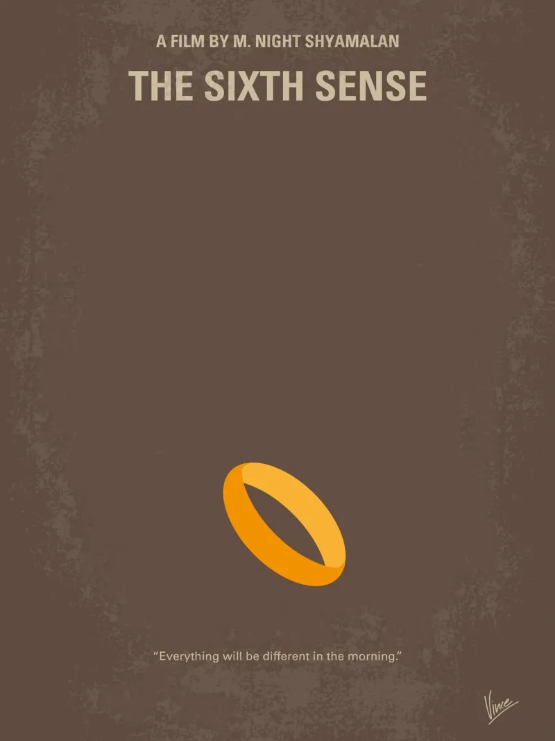 No638 My The Sixth Sense minimal movie poster carta hahnemühle da Chungkong