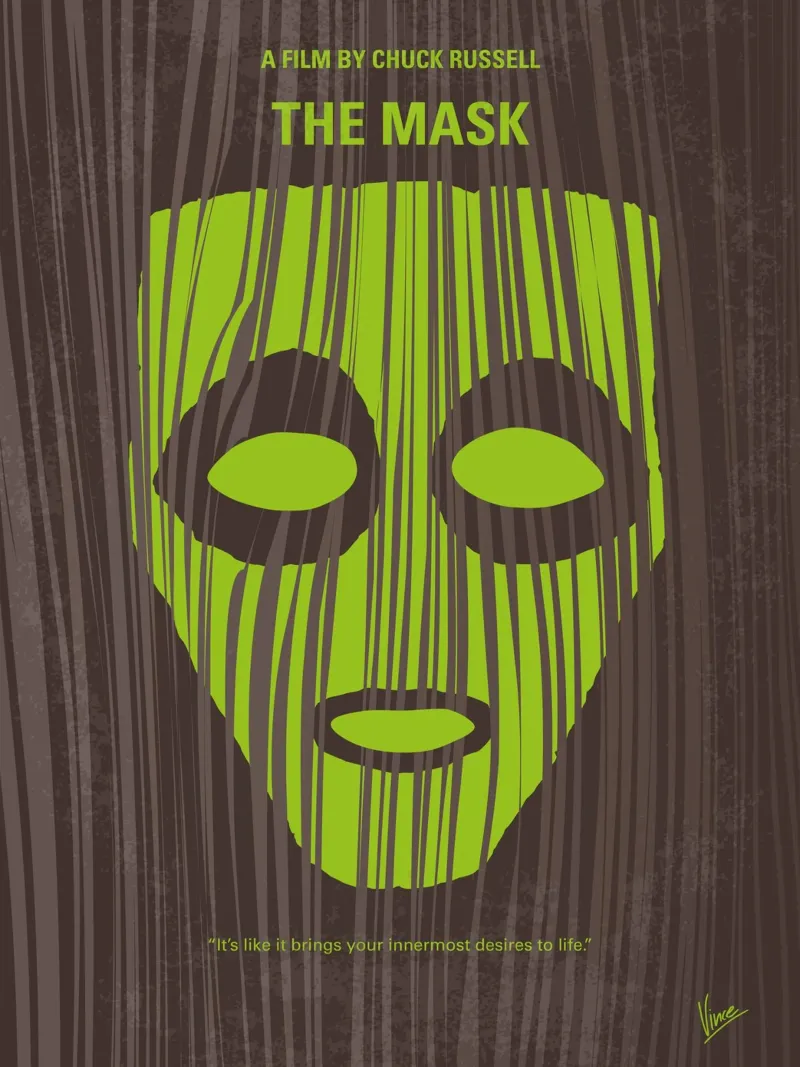 No647 My The Mask minimal movie poster alluminio dibond da Chungkong