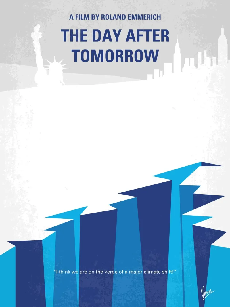 No651 My The Day After Tomorrow minimal movie poster tela con Cornice a cassetta da Chungkong