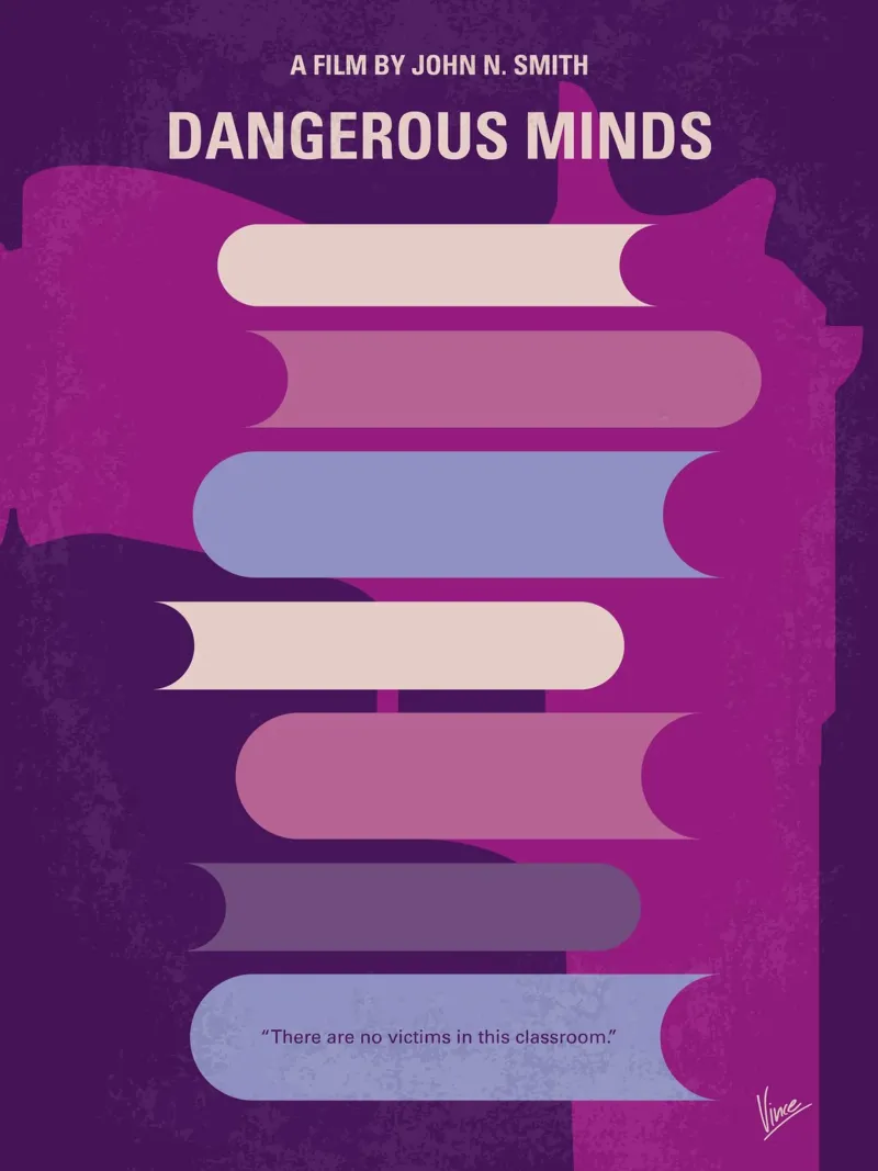 No655 My Dangerous Minds minimal movie poster plexiglass da Chungkong