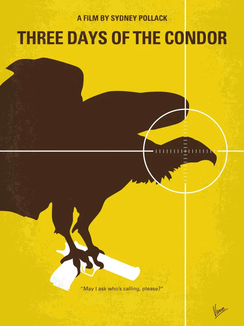 No659 My Three Days of the Condor minimal movie poster tela da Chungkong