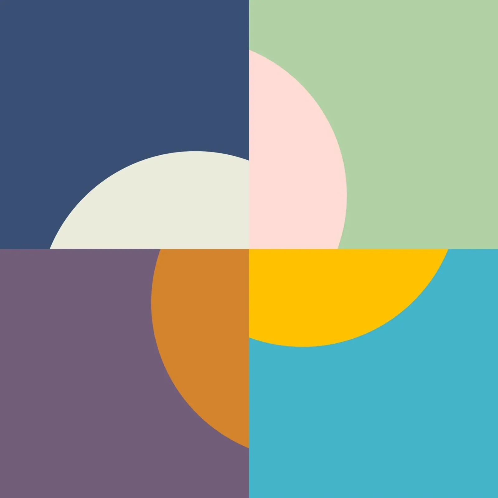 Seasons Suns | Winter Spring Summer Fall | Minimal Geometric pellicola backlit da sabidussi