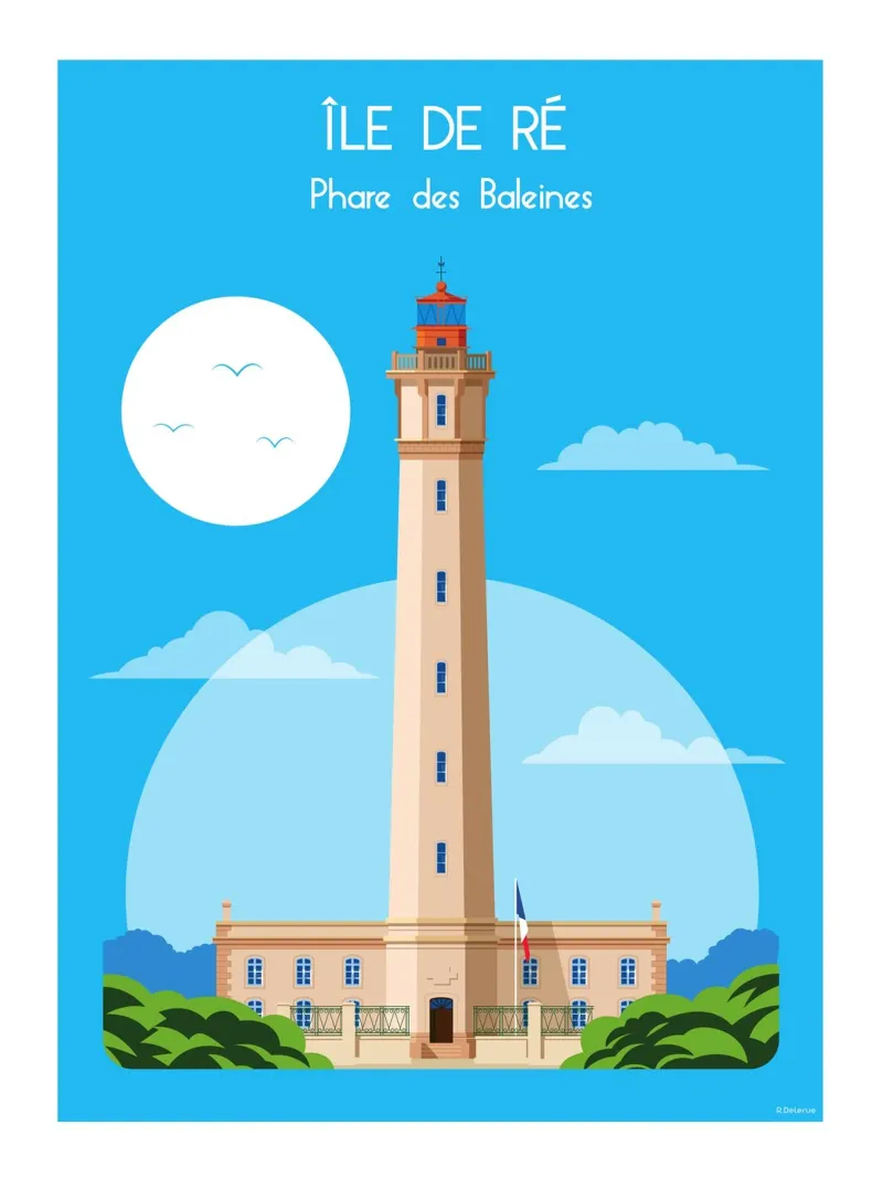 Phare des Baleines carta hahnemühle da Raphaël Delerue