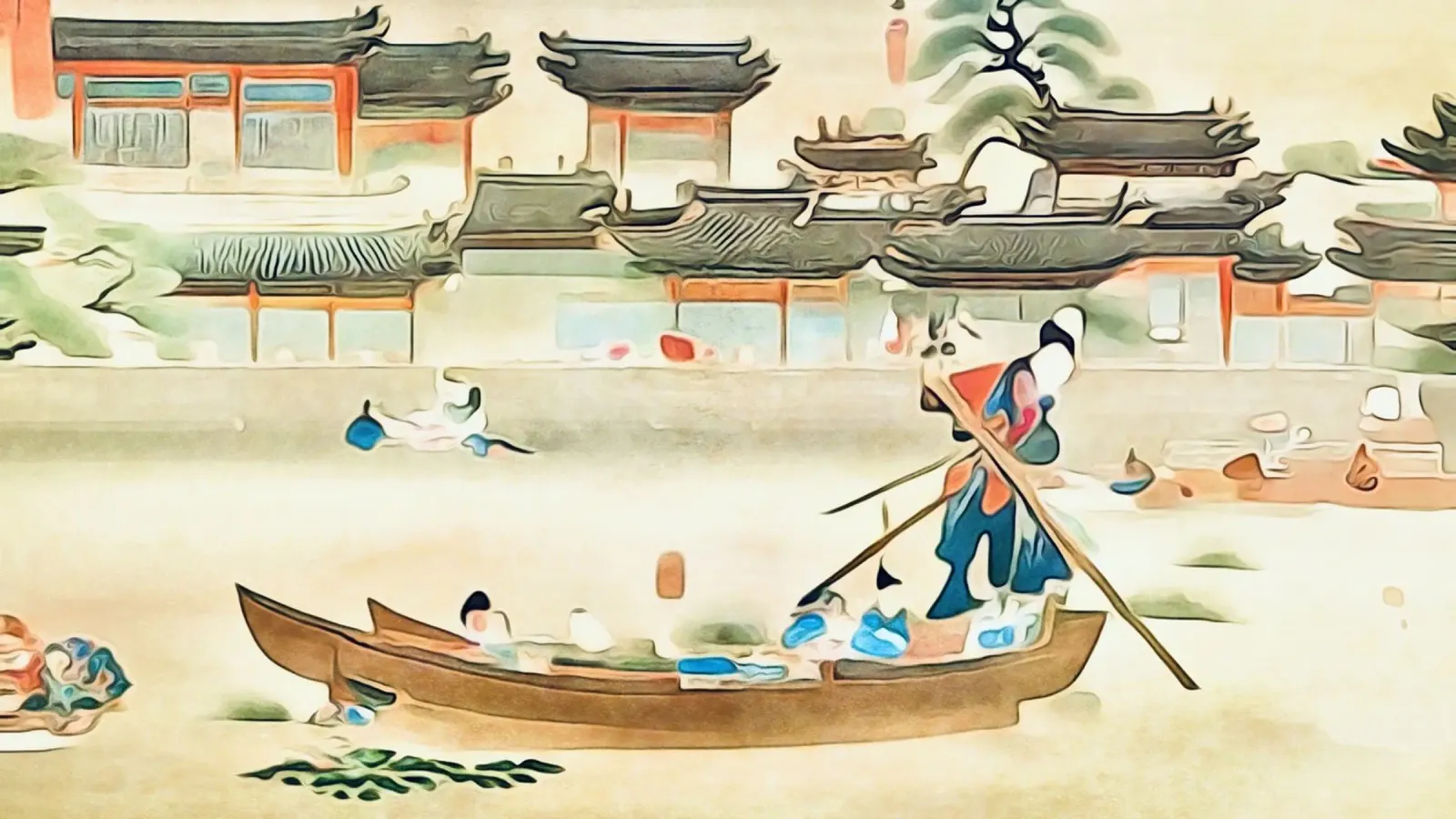 Händlerboote auf dem Mekong Poster von ZAMART