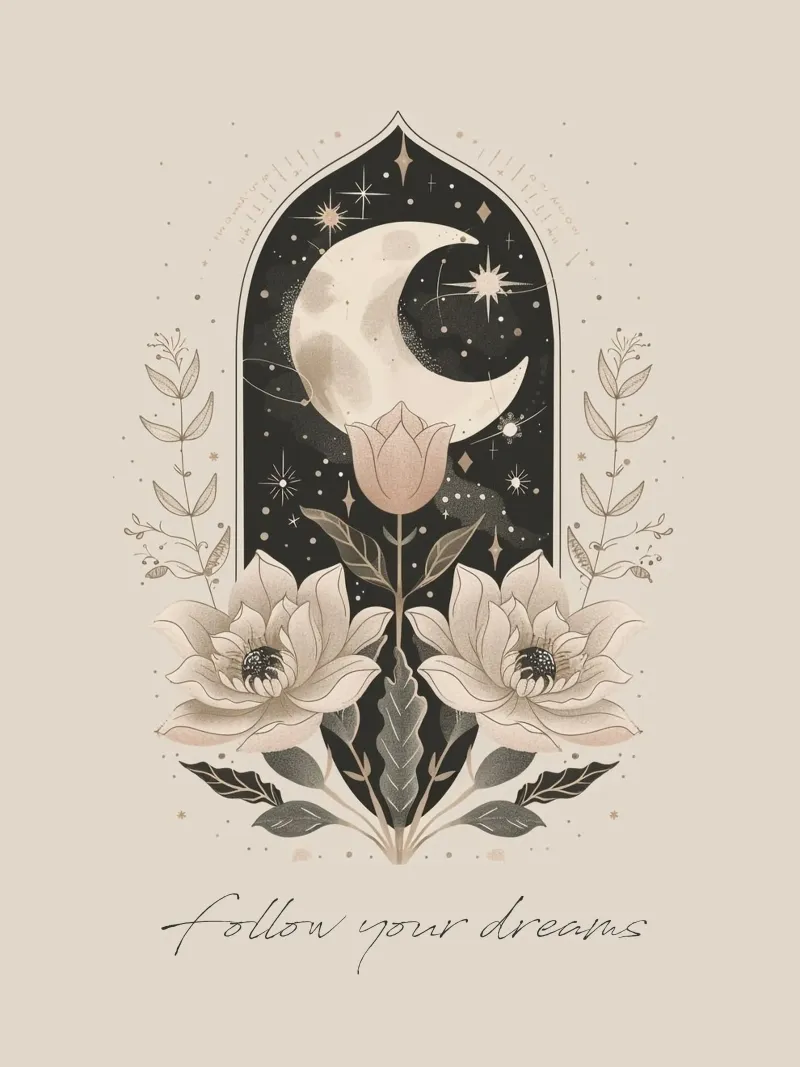 Dreams poster con telaio in legno da artographiePapeterie