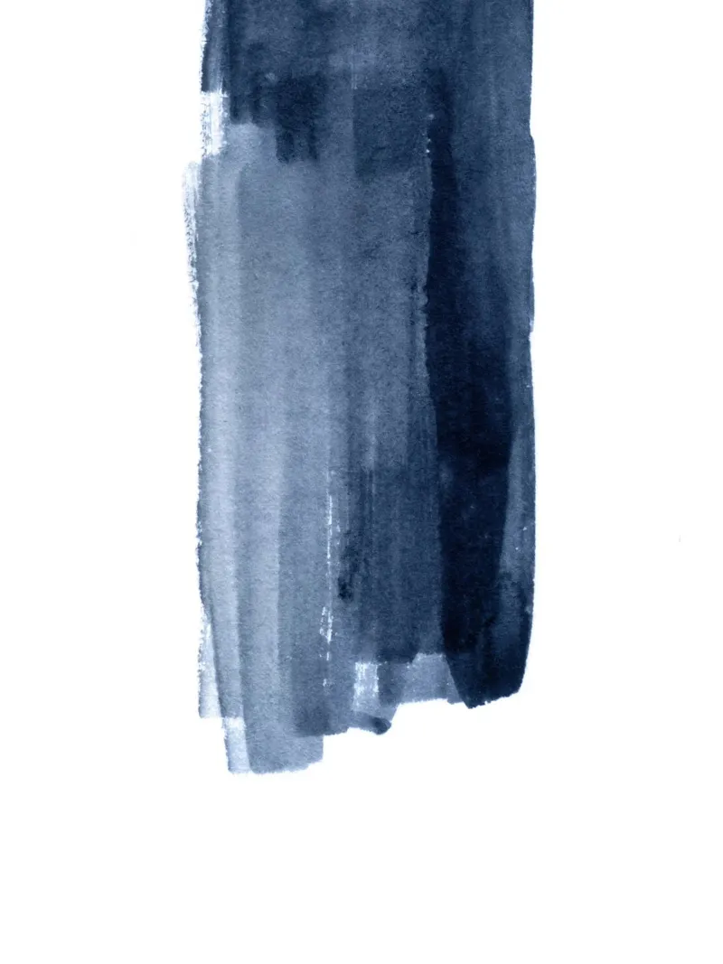 Just Indigo 5 | Minimalist Watercolor poster con telaio in alluminio da sabidussi