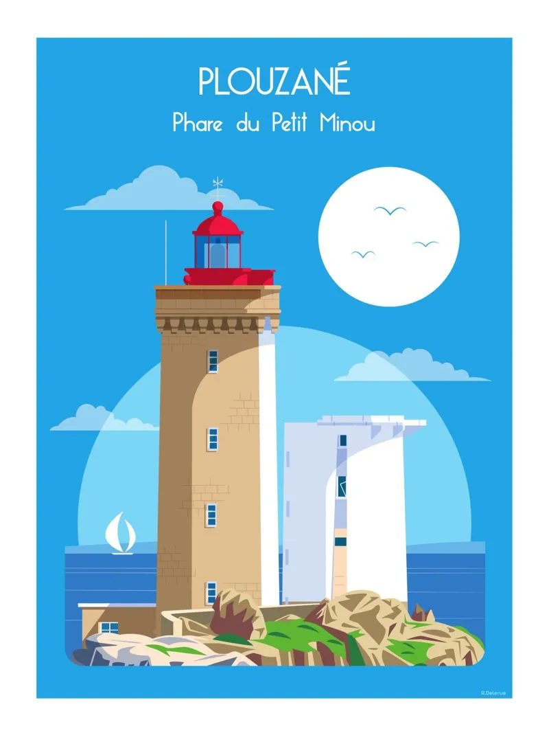Faro di Petit Minou pellicola backlit da Raphaël Delerue