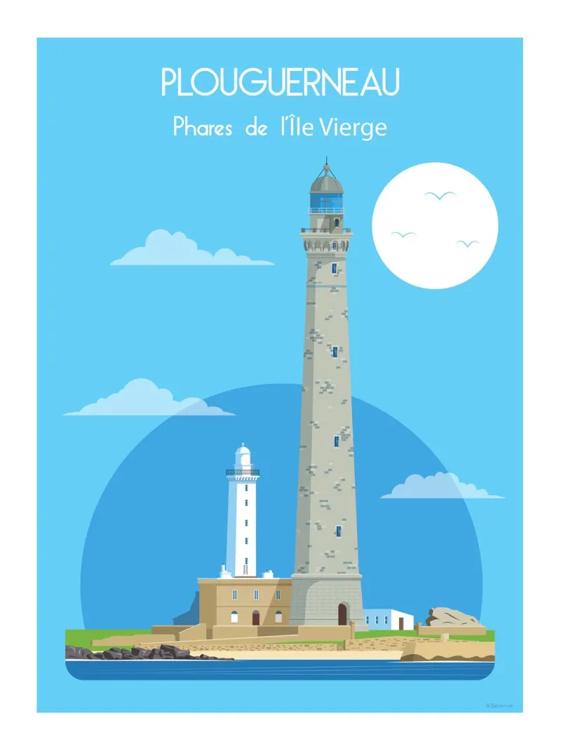 Faro dell'Île Vierge pellicola backlit da Raphaël Delerue