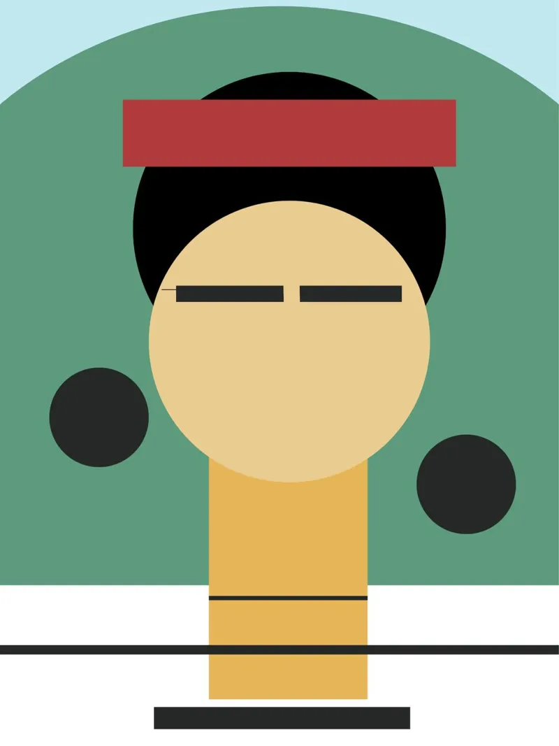 frida kahlo geometric poster con telaio in plastica da edsonramosart