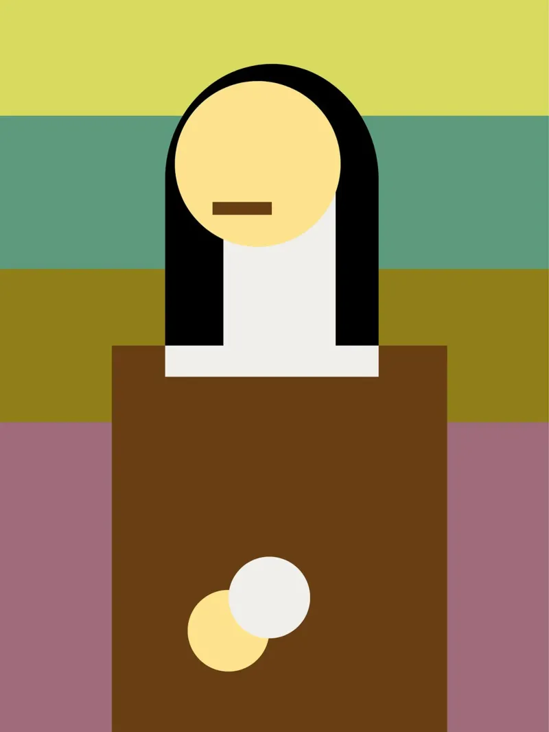 geometric monalisa pellicola backlit da edsonramosart