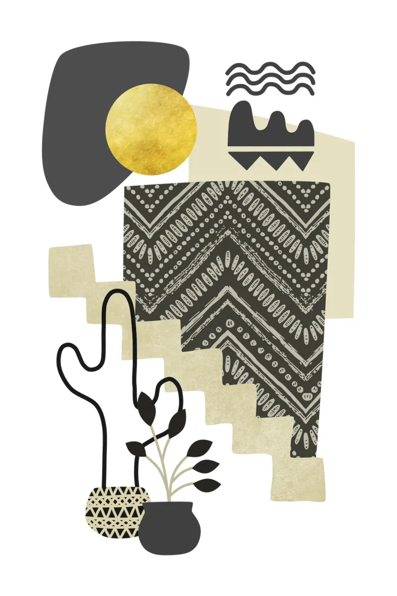 Tropical Villa 13 poster with wooden frame by amini54