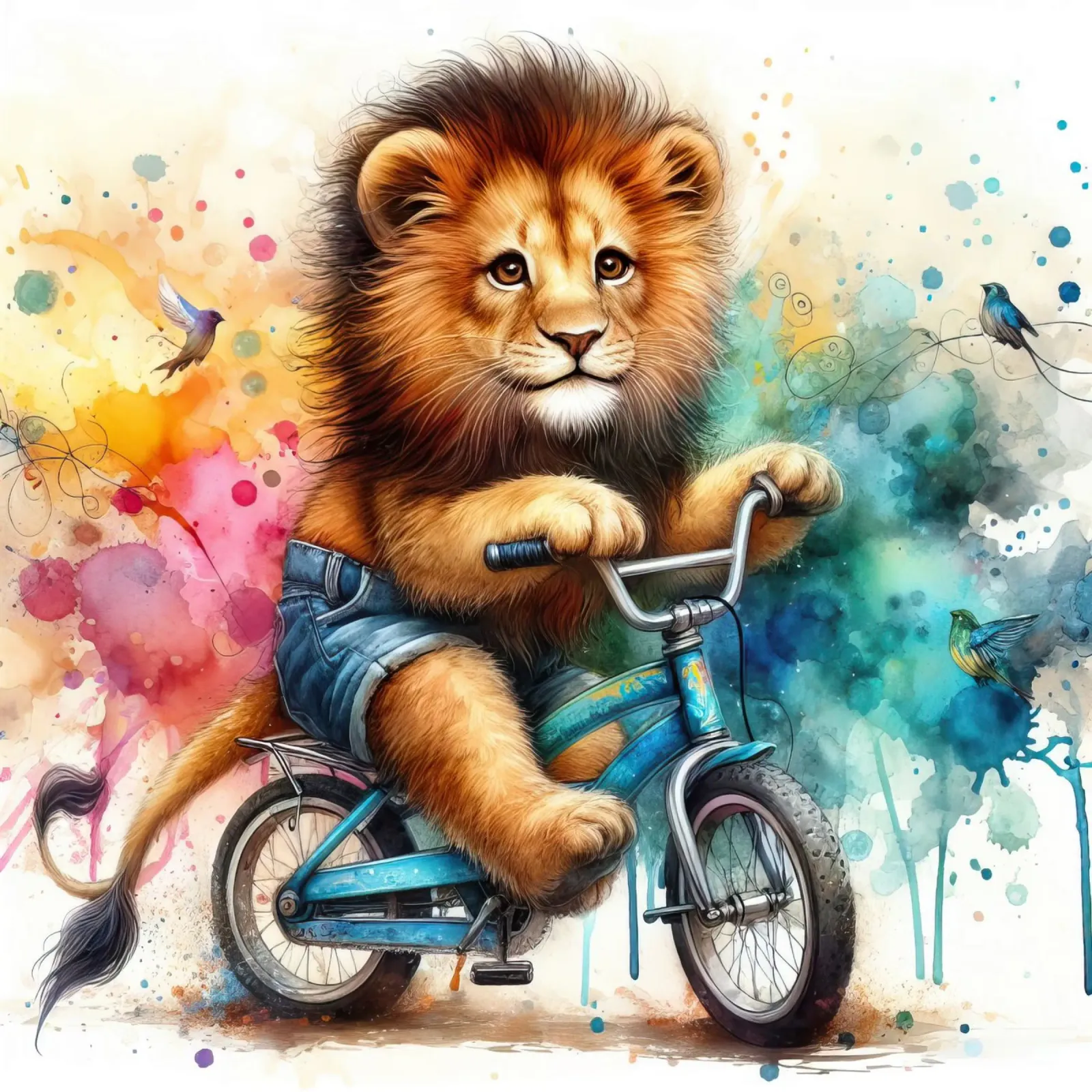 leone in bicicletta pellicola backlit da 🎁 ARTVI-SHOP