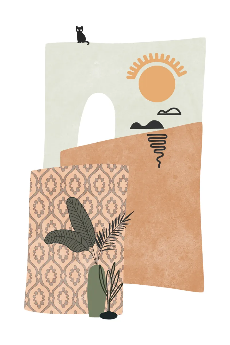 Tropical Villa 15 poster with wooden frame by amini54