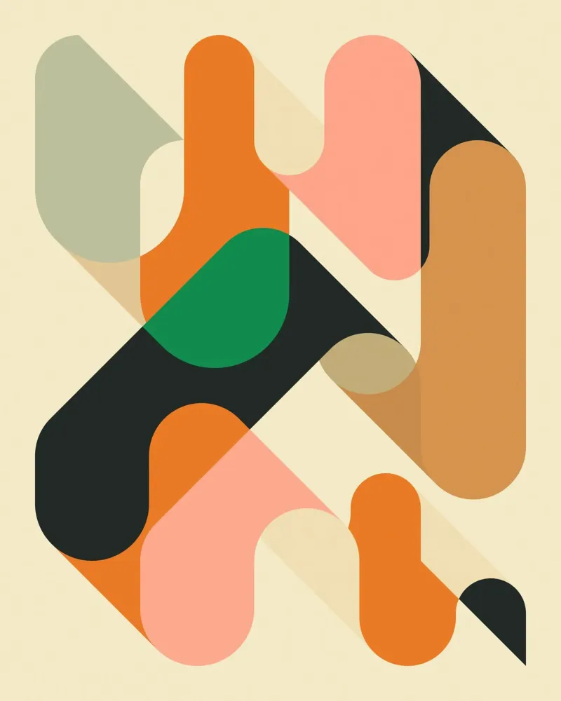 Geometria 1 poster con telaio in alluminio da Jazzberry Blue