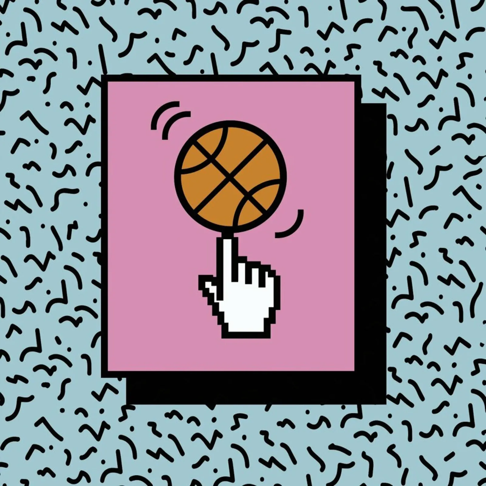 Ball Tricks poster con telaio in plastica da Rachel Peck