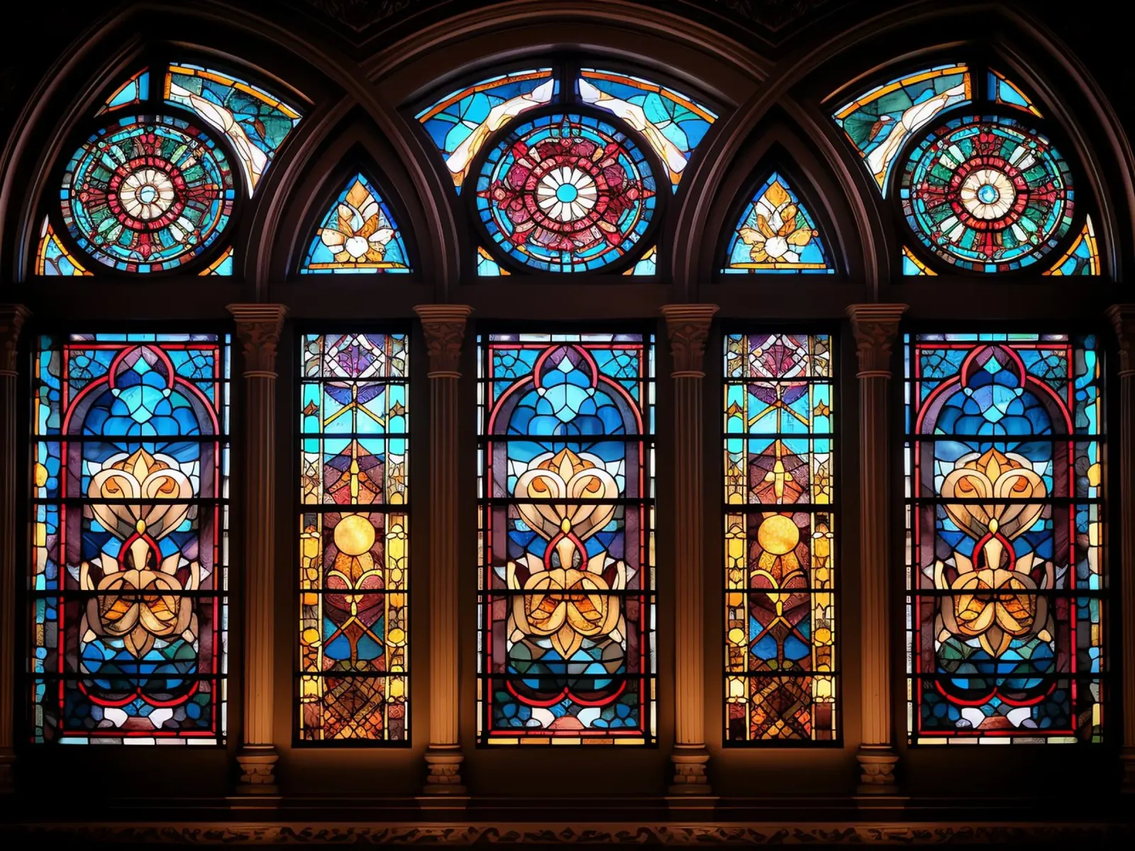 Stained glass & light mosaics acrylic glass by Théïa's Fantasia World