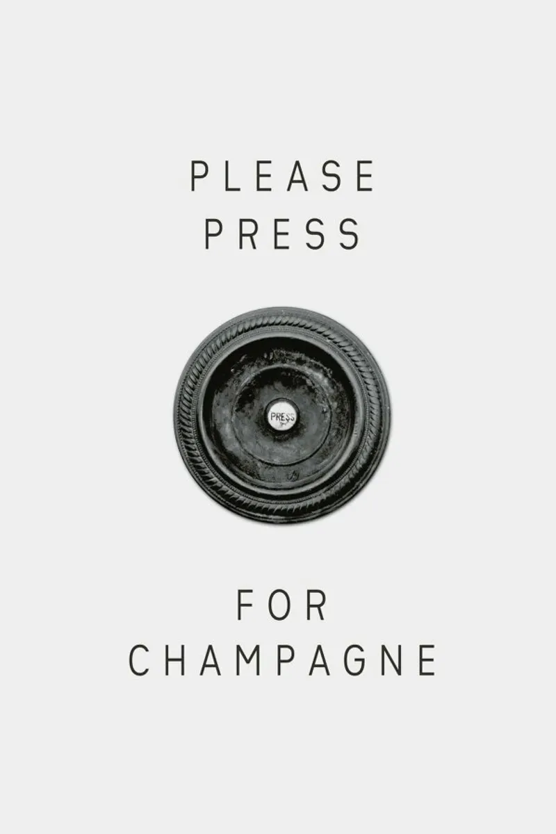 Please Press poster avec cadre en aluminium de typealive