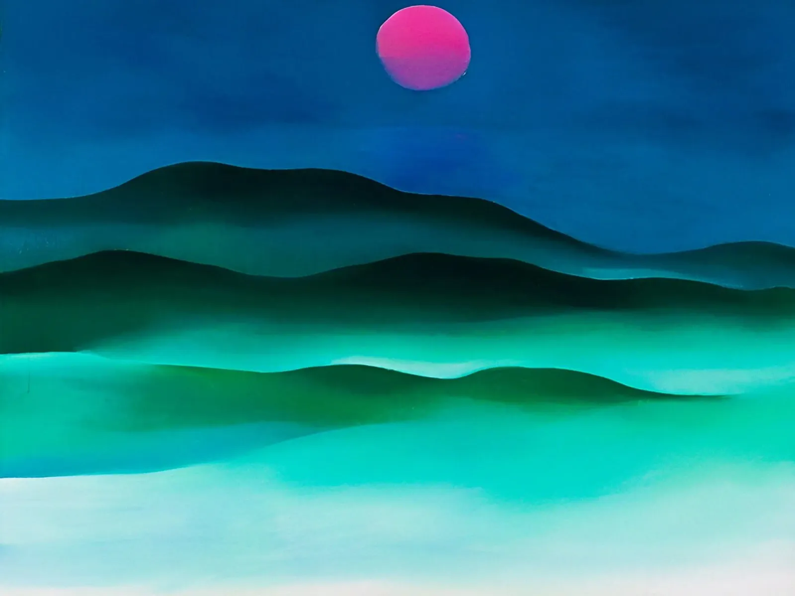 Georgia O'Keeffe - Luna rosa sull'acqua 1924 poster da Kinsley