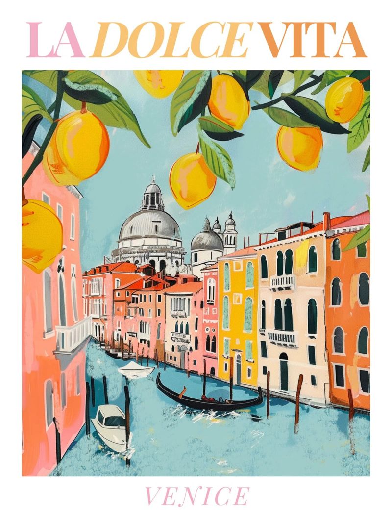 Venice Italy Print Poster von Bella Studio