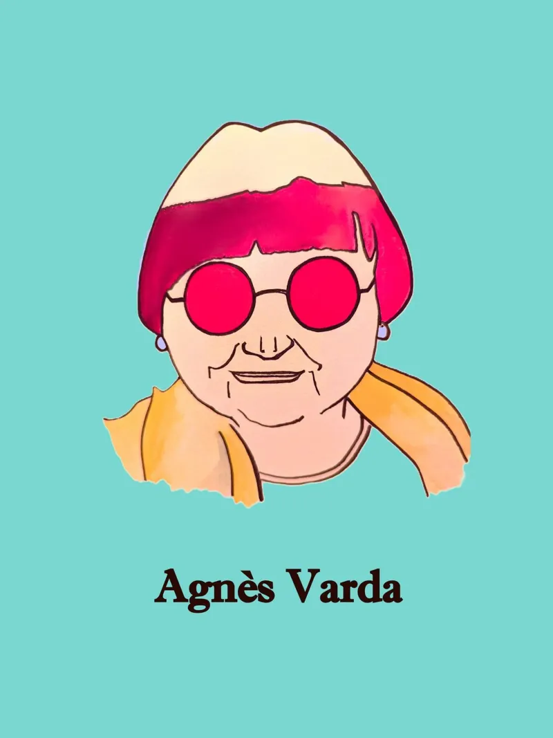 Agnes Varda Blue poster with aluminum frame by Tine