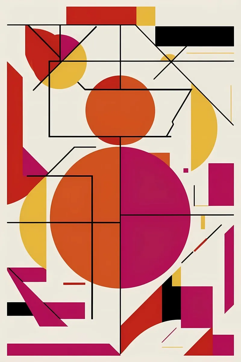 Dynamic Duo: A Vibrant Abstract Art Print canvas by Artistic-shop