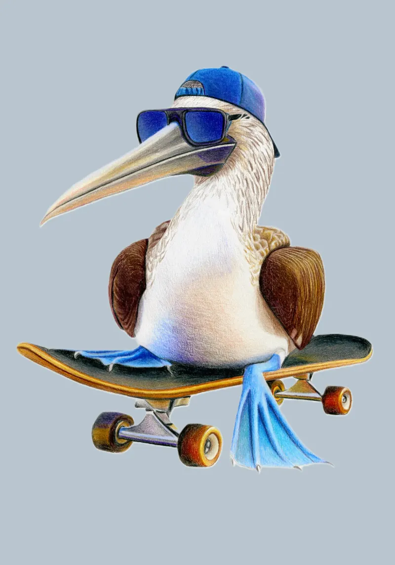 Paco the Skateboarder pannello forex da Graphit und Farbe