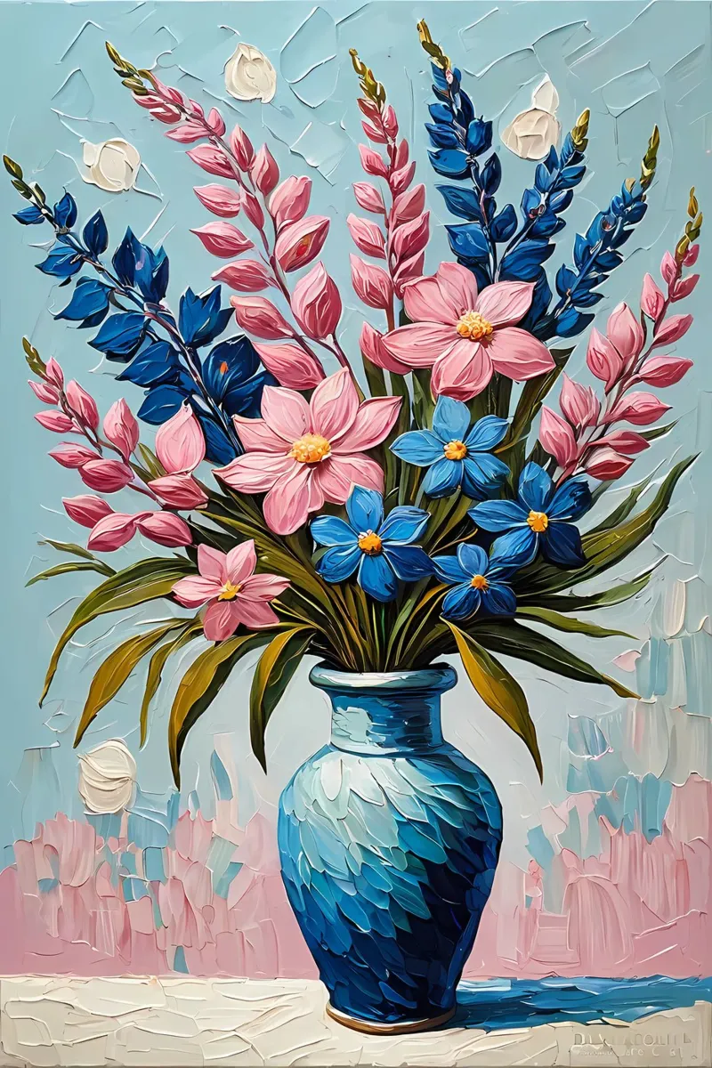 Armonia in fiore tela con Cornice a cassetta da Artistic-shop