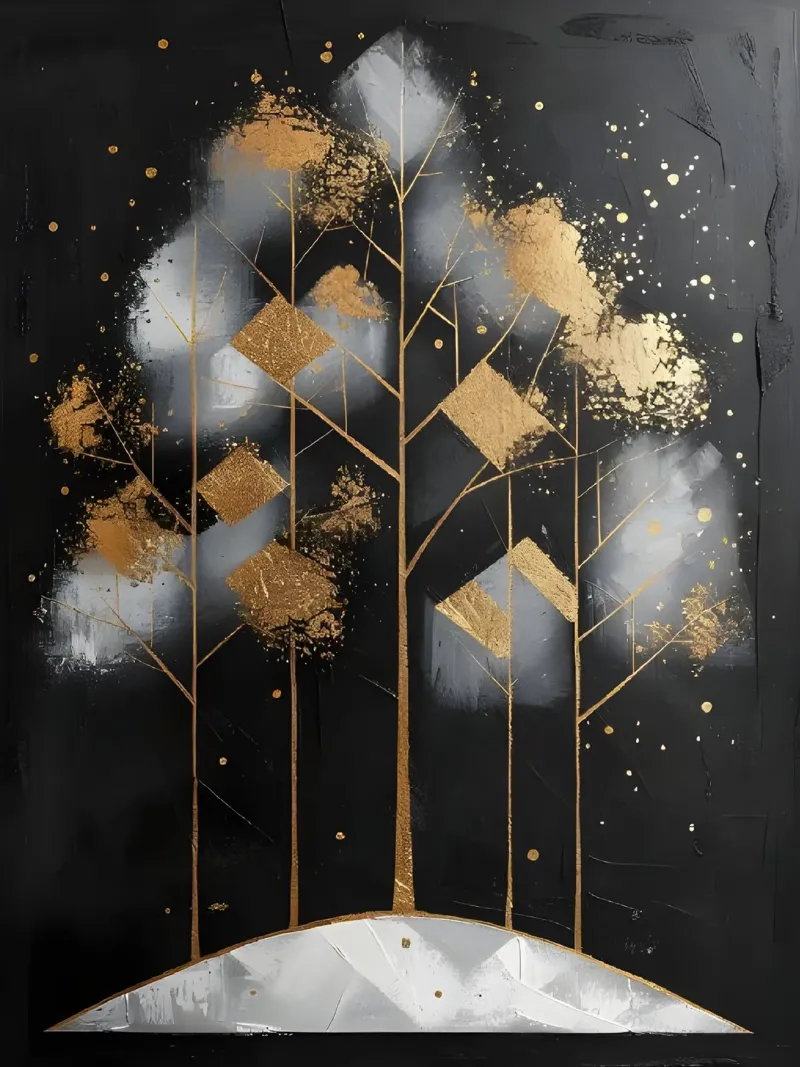 L'Arbre d'or : Un chef-d'œuvre moderne hahnemühle de Artistic-shop