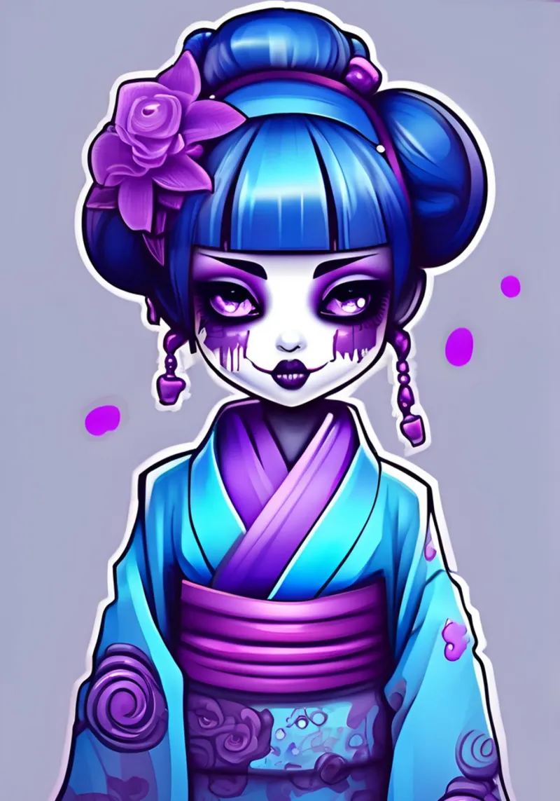 Black geisha 2 hahnemühle by Rezh creations