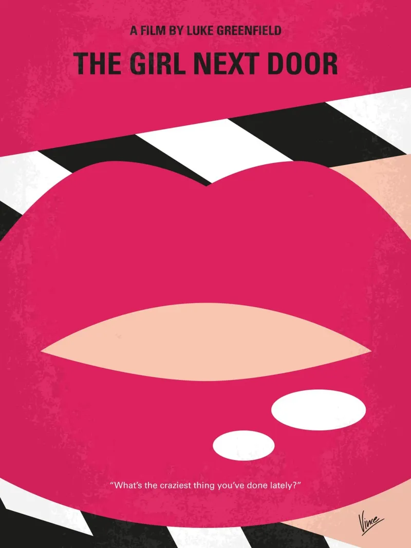 No670 My The Girl Next Door minimal movie poster poster de Chungkong