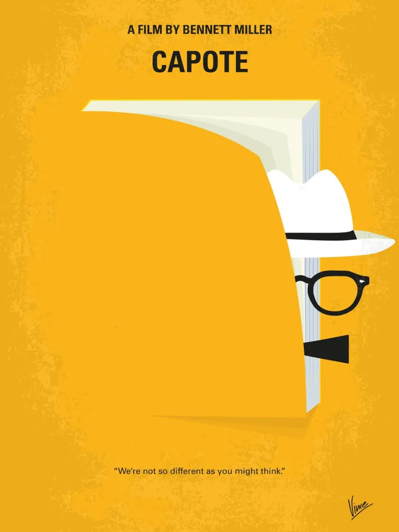 No671 My Capote minimal movie poster alluminio dibond da Chungkong