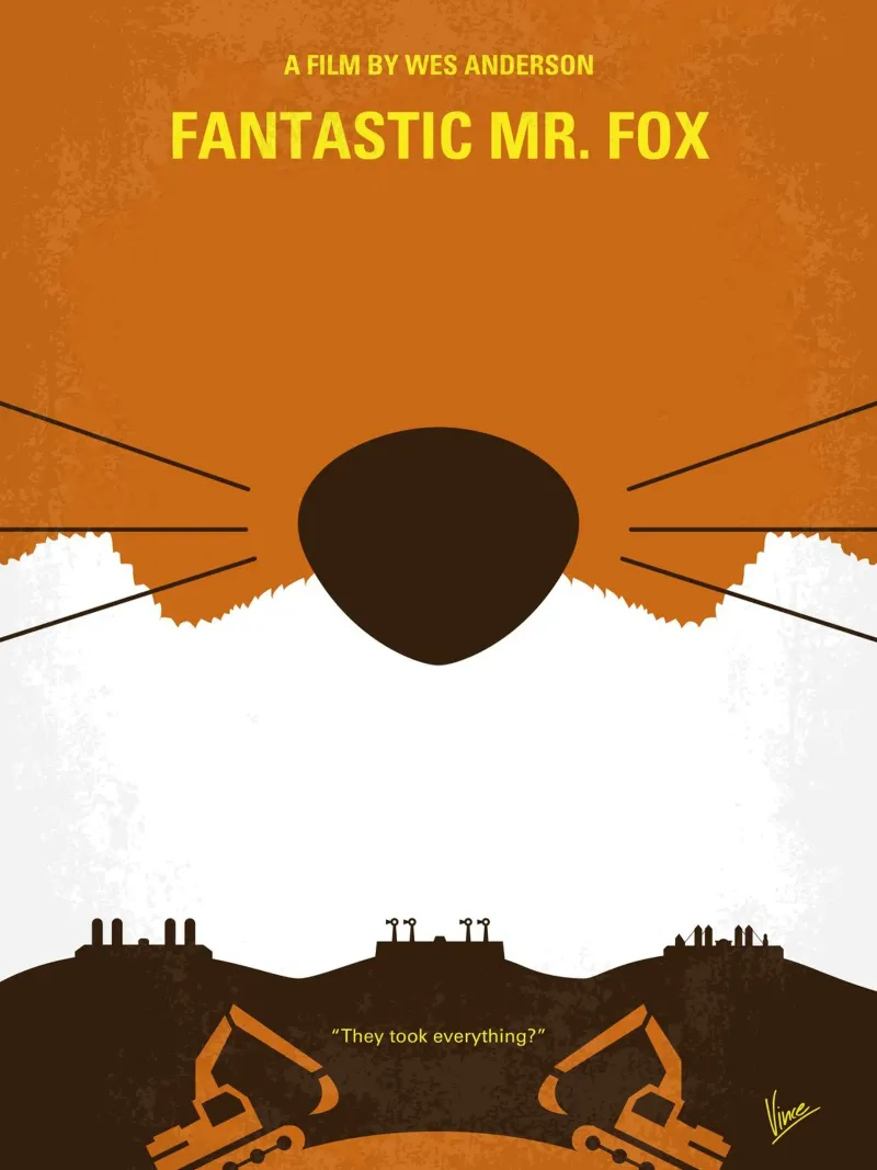No673 My Fantastic Mr Fox minimal movie poster acrylic glass by Chungkong