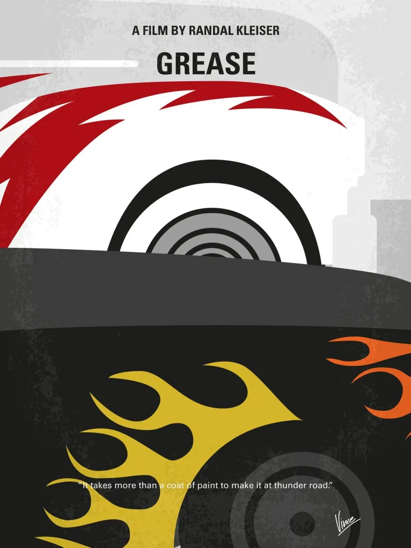 No674 My GREASE minimal movie poster poster da Chungkong