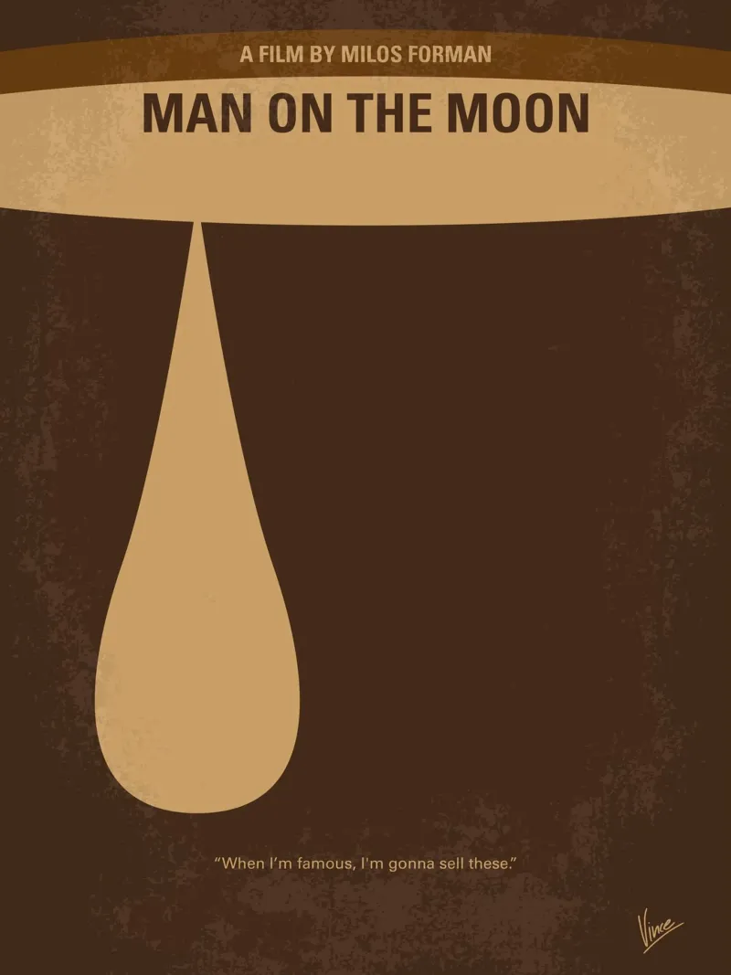No675 My Man on the Moon minimal movie poster carta hahnemühle da Chungkong