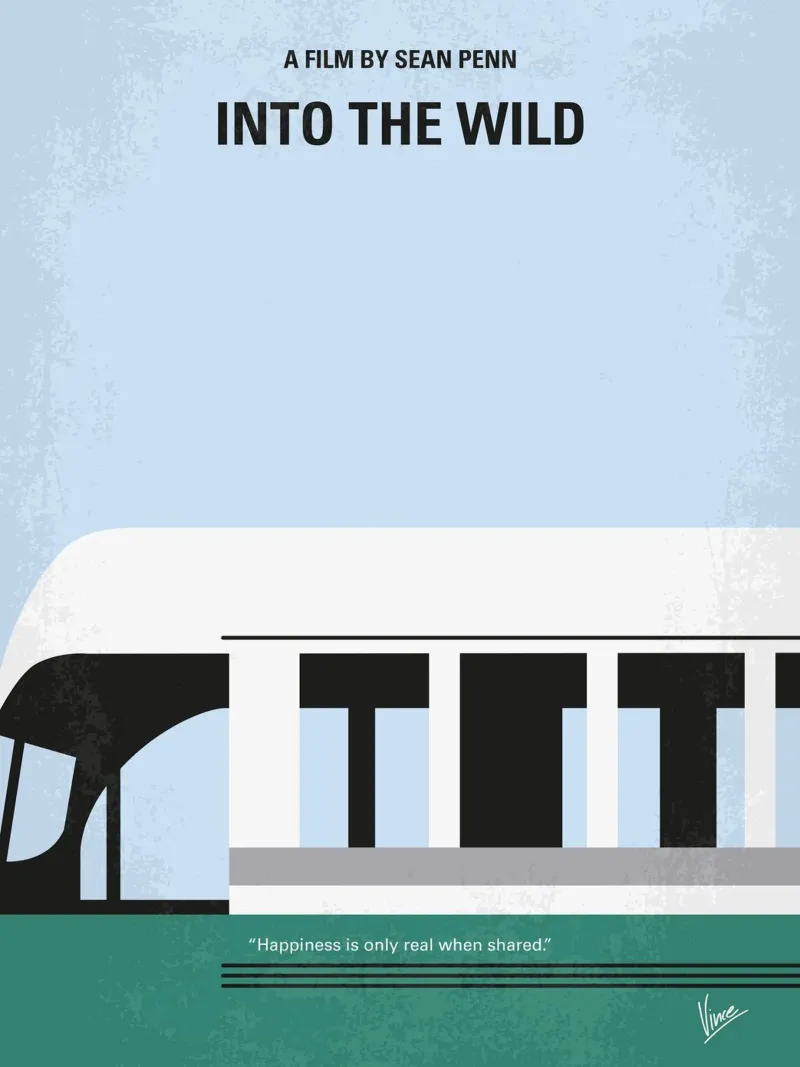 No677 My Into the Wild minimal movie poster carta hahnemühle da Chungkong