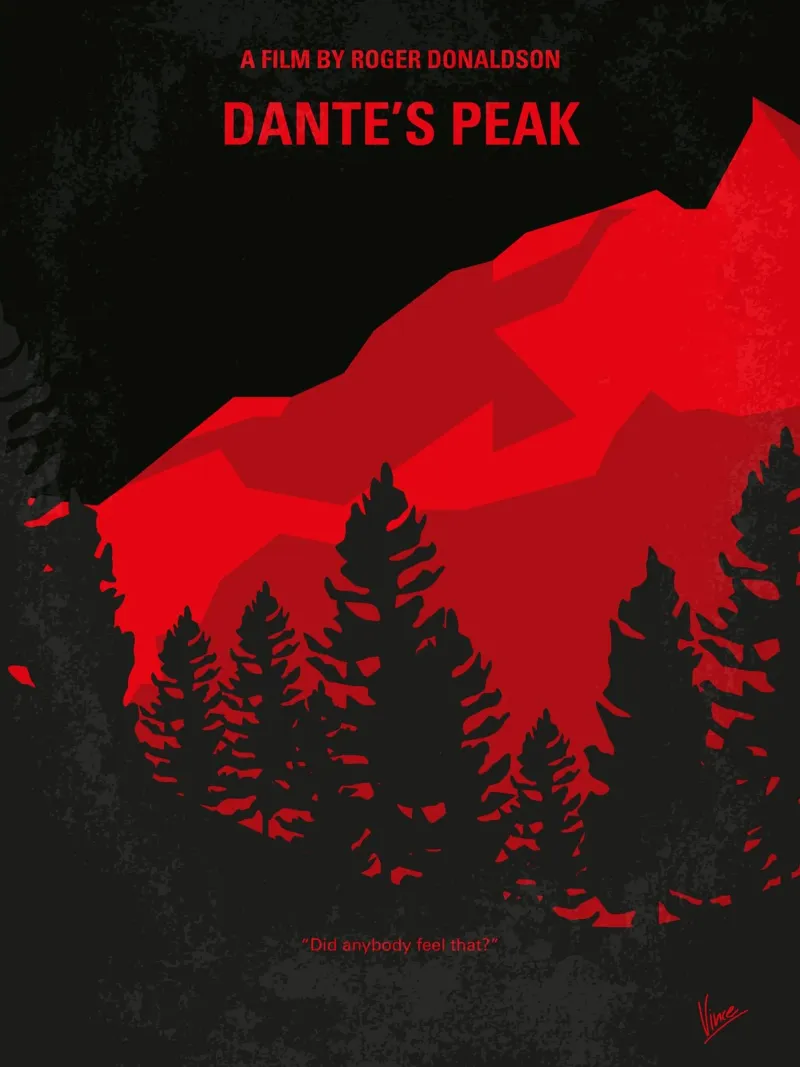 No682 My Dantes Peak minimal movie poster poster con telaio in alluminio da Chungkong