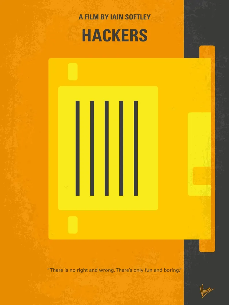 No684 My Hackers minimal movie poster plexiglass da Chungkong
