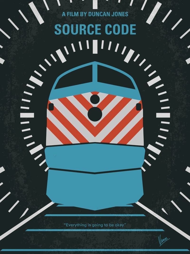 No685 My Source Code minimal movie poster poster da Chungkong