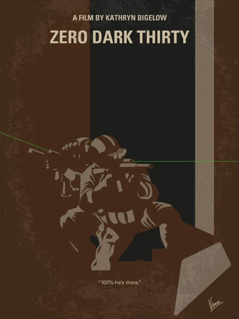 No692 My Zero Dark Thirty minimal movie poster carta hahnemühle da Chungkong