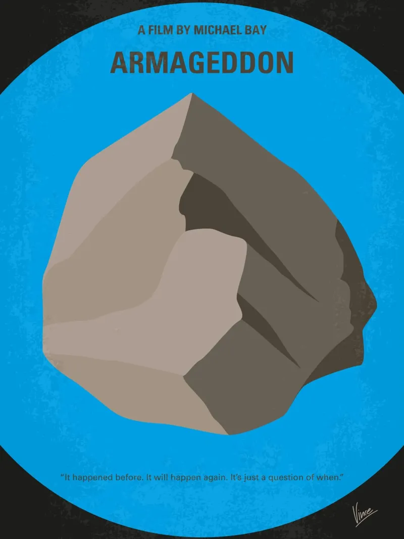 No695 My Armageddon minimal movie poster poster con telaio in legno da Chungkong