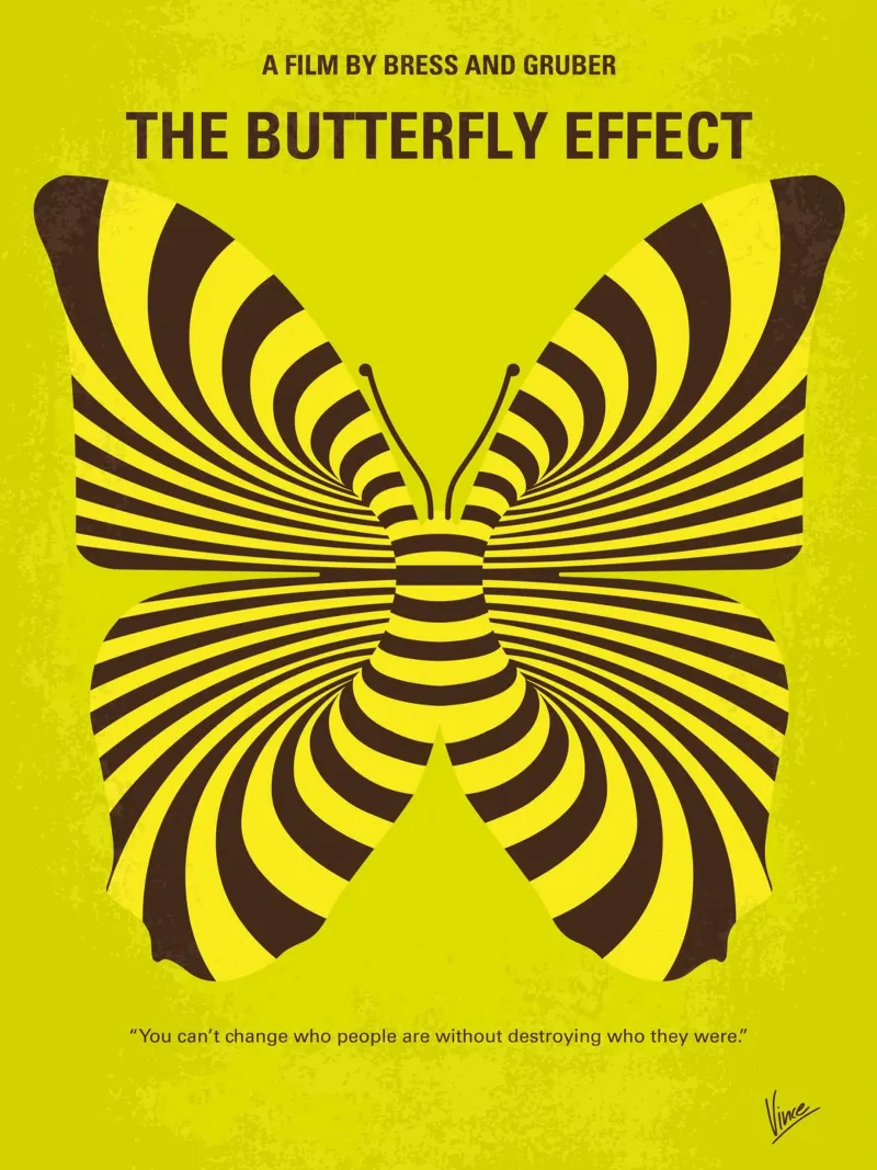 No697 My The Butterfly Effect minimal movie poster poster da Chungkong