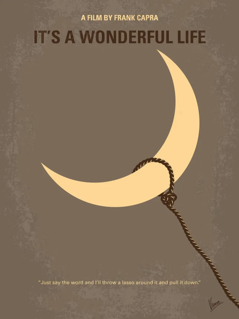 No700 My Its a Wonderful Life minimal movie poster poster avec cadre en aluminium de Chungkong