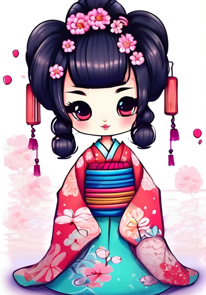 Petite Geisha 1 Poster von Rezh creations